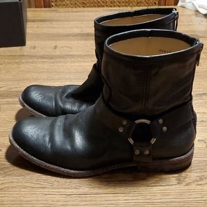 Frye Phillip Harness leather motorcycle boots